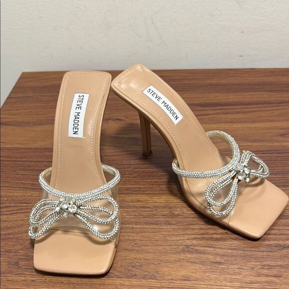 Steve Madden Rhinestone Embellished Elias Sandal Slide. Size 6.5 M. - Picture 1 of 5